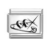 Black Piano Chess Boardlaser Engraving Links Fit 9mm Italian Charms Bracelet Jewelry DIY Making Gifts
