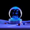 3D Laser Engraved Crystal Ball Night Light - Underwater World Design, Perfect for Classmates & Best Friends' Birthdays
