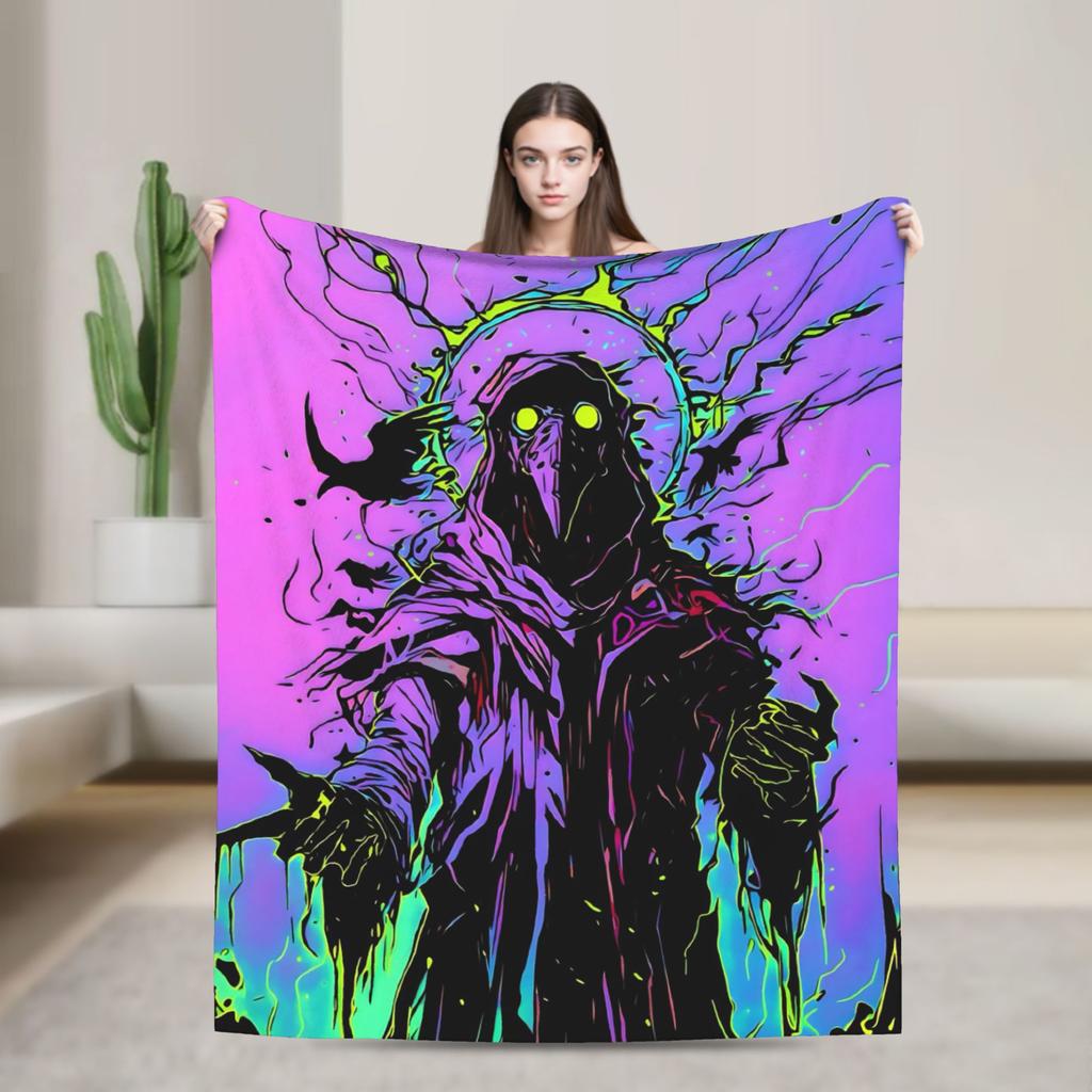World of Warcraft Game Flannel Blankets Super Warm Throw Blanket for Outdoor Travel Office Aesthetic Bedspread Sofa Bed Cover