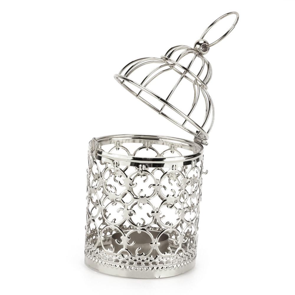 Electroplated Birdcage Candle Holder Hollow Out Birdcage Candlestick Decorations Gift For Events