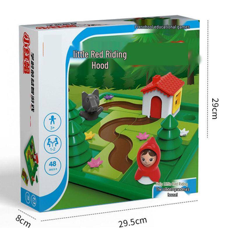 Little Red Riding Hood Parent-Child Puzzle Game for Ages 6+ – Engaging Logical Thinking Toy with Big Bad Wolf