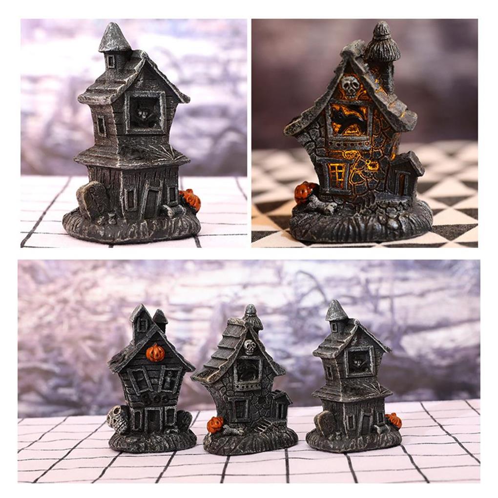 Halloween Decor Exquisite Resin Craft Desktop Figurine DIY Scene Layout Festival Adornment Home Decoration Tabletop Ornaments