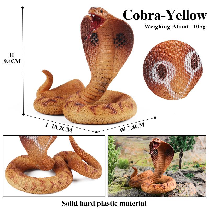 Oenux Simulation Forest Savage Snakes Animals Model Wild Cobra Rattlesnake Python Action Figures Party Favor Decor Kids Toy Gift
