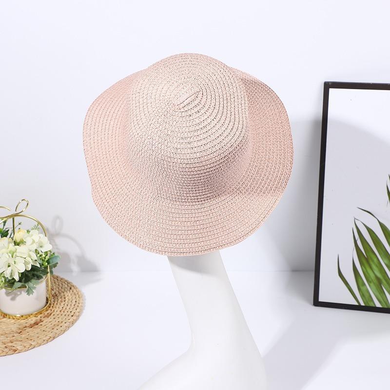 Children's Internet celebrity super fairy lace straw hat fashion outdoor travel sunscreen hat summer straw woven ruffle edge sunshade hat