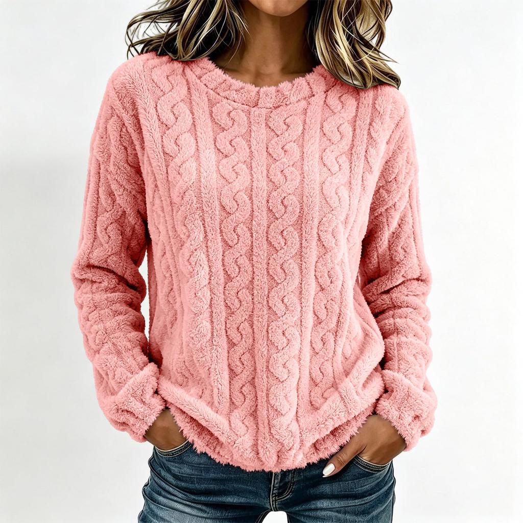 Women's Casual Long Sleeve V-Neck Blouse with Ruffle for Everyday Wear