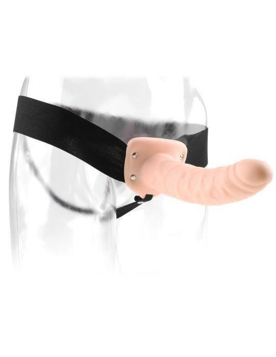 Branded Gel Penis Prosthesis For Men Fetish 8'' Hollow Strap-On