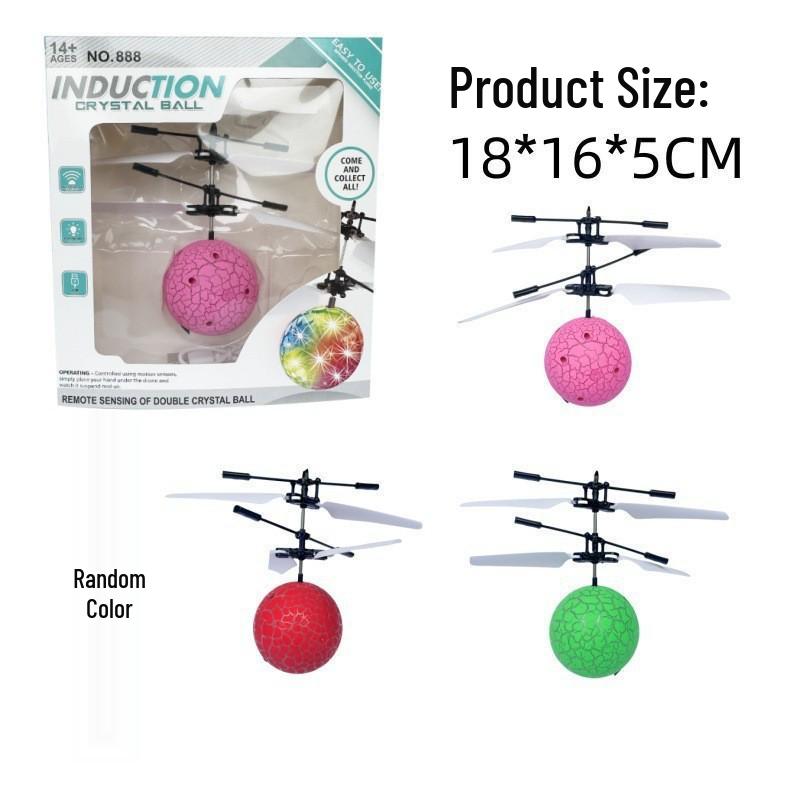 Smart Induction Fairy Helicopter: Seven-Color Crystal Ball Toy