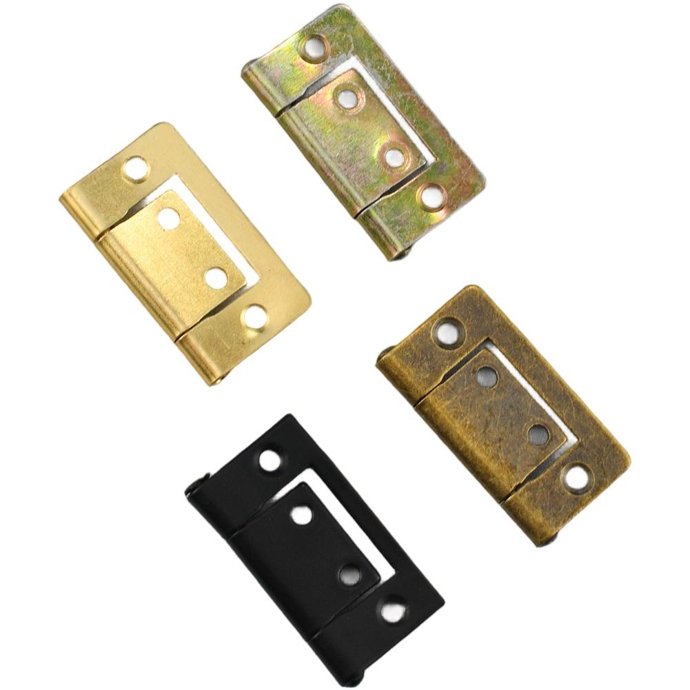 Set of 12 Metal For Cabinet Door Hinges 38x21mm for Furniture and Shutters with Pre Drilled Holes for Secure Mounting