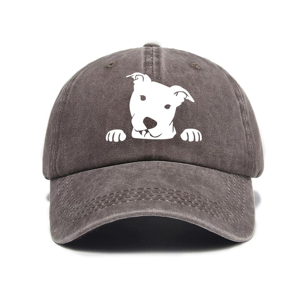 Cute dog print adjustable baseball cap for men and women, daily casual wear, outdoor travel, sun shading duckbill cap