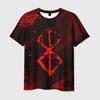 Anime Berserk Guts Printed T-shirts 3D Men/Women Stylish Harajuku Tee Shirt Casual Personality Short Sleeve Top Clothing