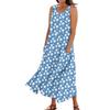 Women's Summer Casual Fashion Flower Printed Sleeveless Pocket Dress