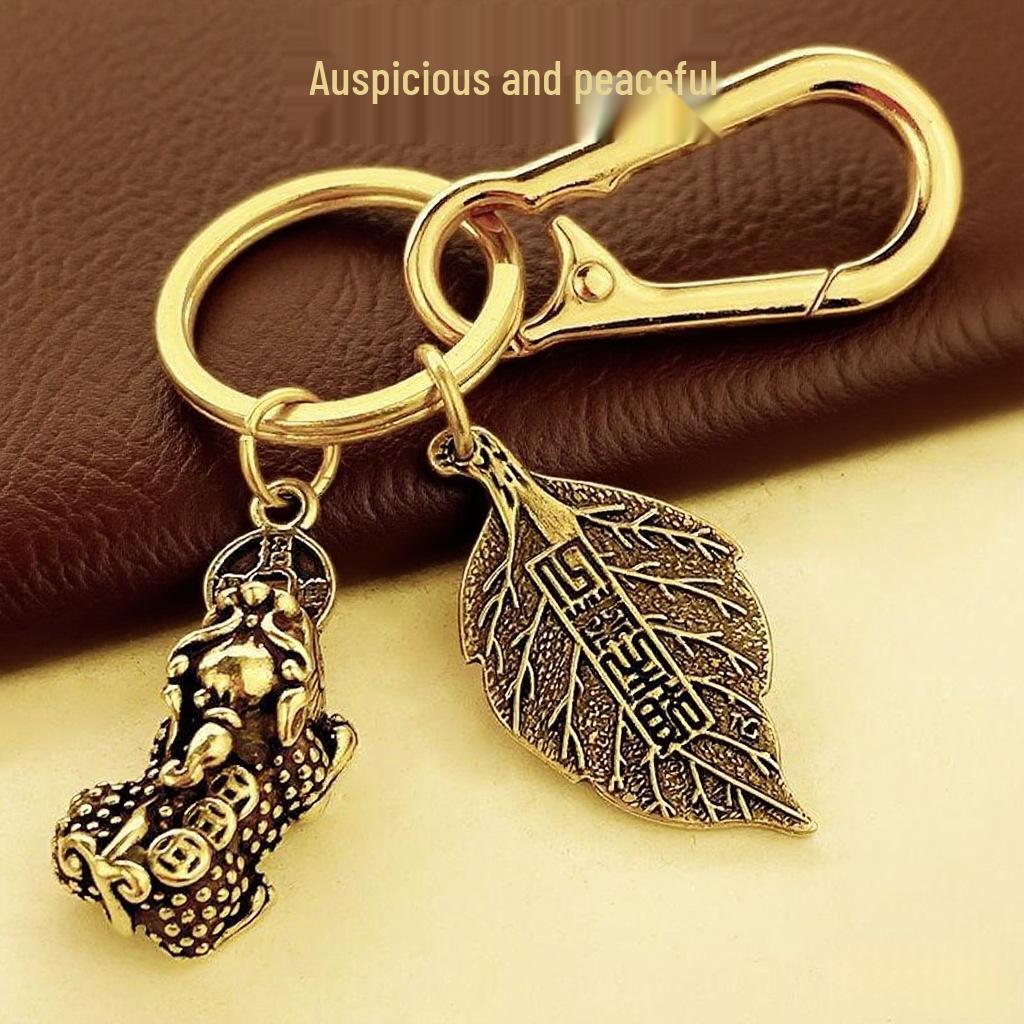 Fortune Keychain: Wealth-Attracting Pixiu & Zodiac Pendant for Road Safety