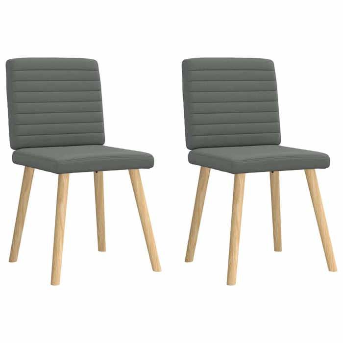 VidaXL Chaises à manger lot de 2 gris foncé tissu 4101175