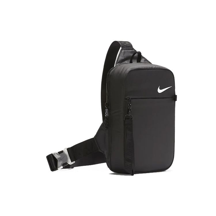 Nike Basic Logo Compact Fabric Crossbody Chest Bag Unisex bags Black Iron-Gray CV1060-011