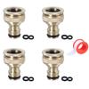 Sturdy Stainless Steel 3/4Inch Garden Hose Quick Connection Adapters with Male Thread for Tap and Sprinklers Daily Use