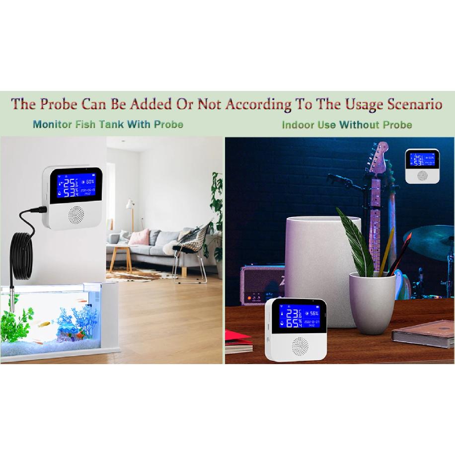 Tuya Smart WiFi Temperature Humidity Sensor LCD Display Devices Indoor Outdoor Thermometer Hygrometer Meter Supports Alexa