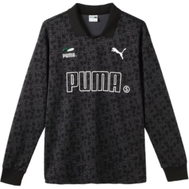 

Puma Long Sleeve Printed T-Shirt Men Tops Black 628137-01 XS