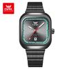 OPK Brand Watch Square Steel Belt Men's Watch Luminous Waterproof Single Calendar Quartz Watch Men's Watch