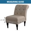 Velvet Accent Chair Covers High Stretch Armless Chair Covers for Living Room Luxury Thick Velvet Chair Slipcovers