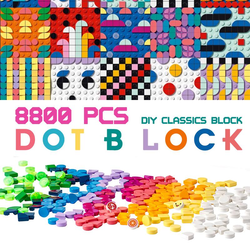Children's Small Building Blocks 1/4 Circle Tile NEW 1x1 Dot Shaped Bulk Building Block Kids Educational Toy Sets 700-8800PCS