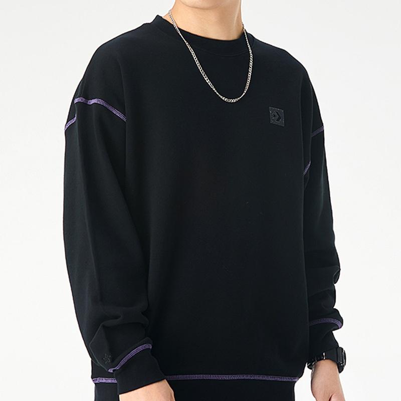 Converse Renew Graphic Crewneck Sweatshirt Asia Sizing 'Black' Men's 10021574-A01