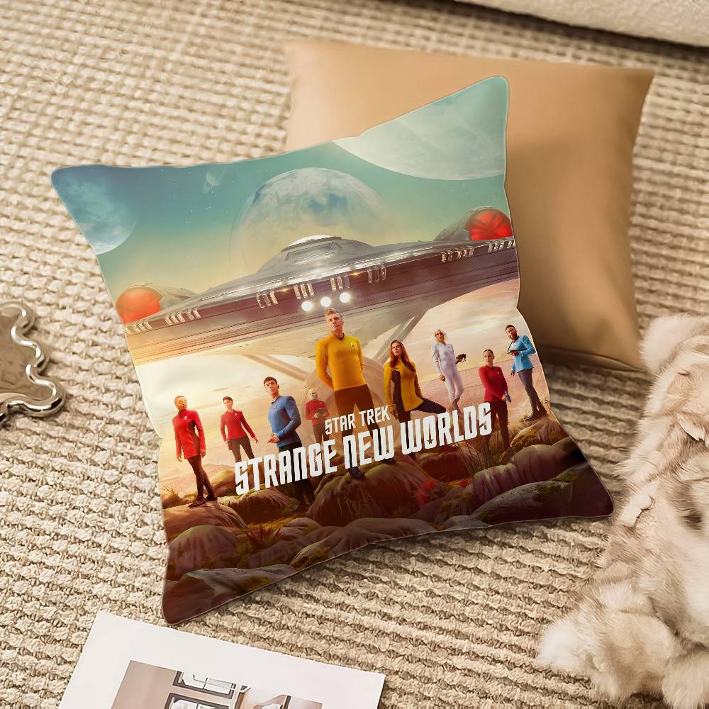 Fiction Entertainment Film S-Star Trek-MT Pillow Case Comfort Sofa Bed Silky Elegant Invisible Zipper Decorative Cushion Cover