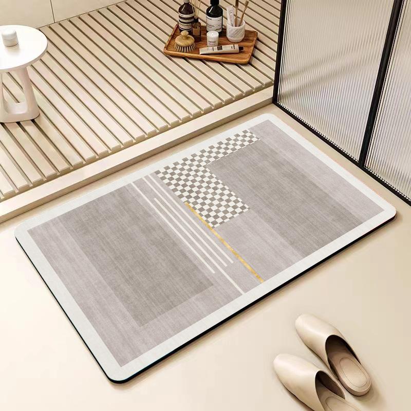 Diatom mud floor mat wabi wind bathroom non-slip mat toilet door absorbent mat