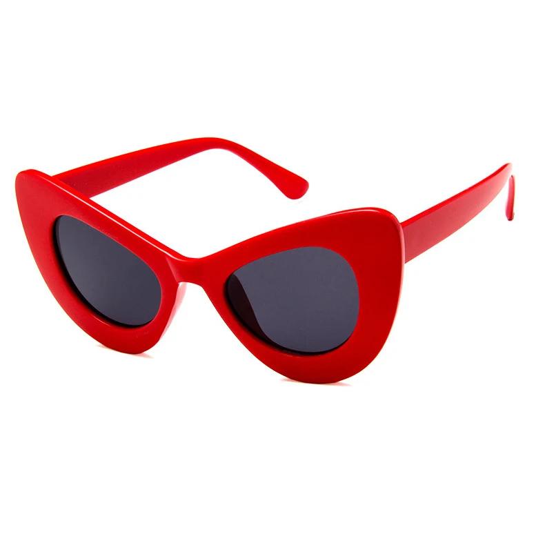 Luxury Designer Oversized Cat Eye Sunglasses Women Vintage Sweet Sexy Ladies Big Frame UV400 Sun Glasses