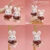 Cute Rabbit Plush Toy Keyring With Pp Cotton Filling For Backpack Accessories And Gifts