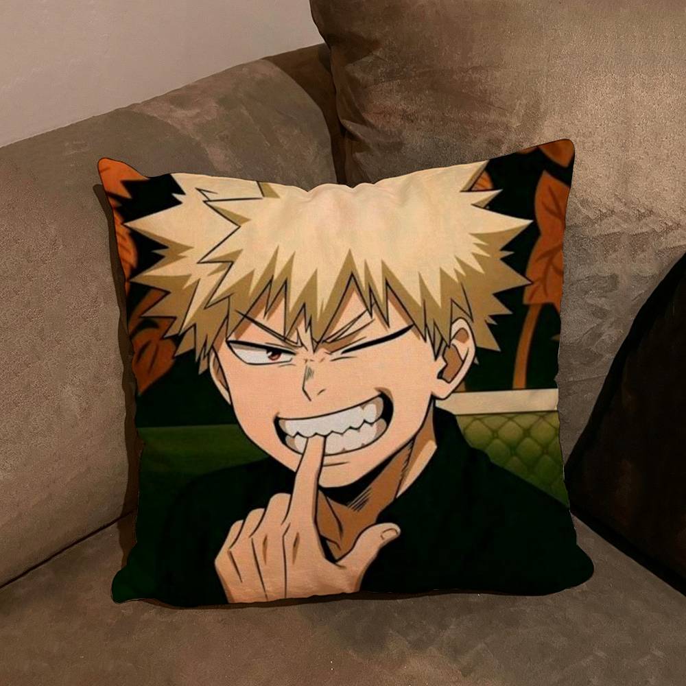 Anime M-My H-Hero Katsuki Bakugo Pillow Cushion Cover Pillowcase Living Room Sofa Home decorative pillowcase