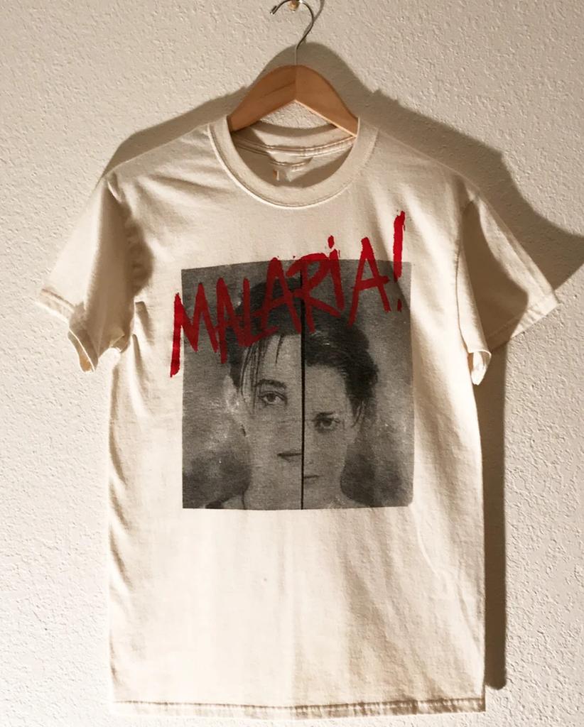 VTG Malaria band white T-shirt short sleeve All sizes S to 345Xl