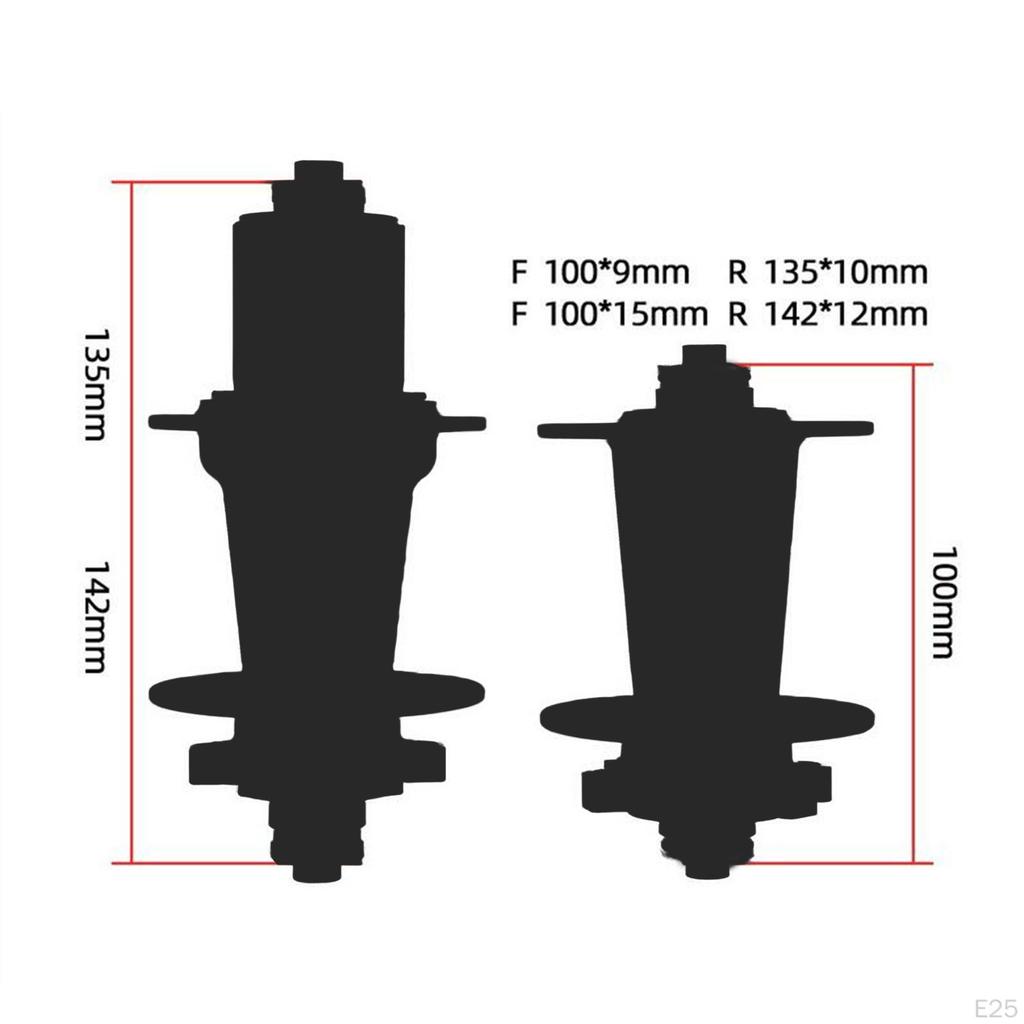 Bicycle Disc Brake Hubs 32 Hole Wheel Parts 8-13 Speeds Sealed Bearing Bike Set