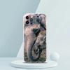 Soft TPU Transparent Phone Case Cover for iPhone 16 15 14 13 12 11 Pro Max XR 8 7 Plus XR Shockproof Shell Cute Animal Elephant