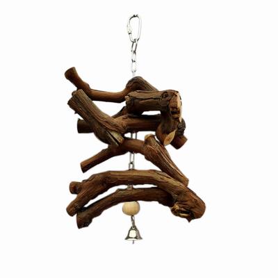 Palo de Madera de Uva Natural Juguete para Pájaros Pequeños para Jaulas de Loros Columpio Divertido para Pájaros de Pie y Juguete para Pájaros para Masticar