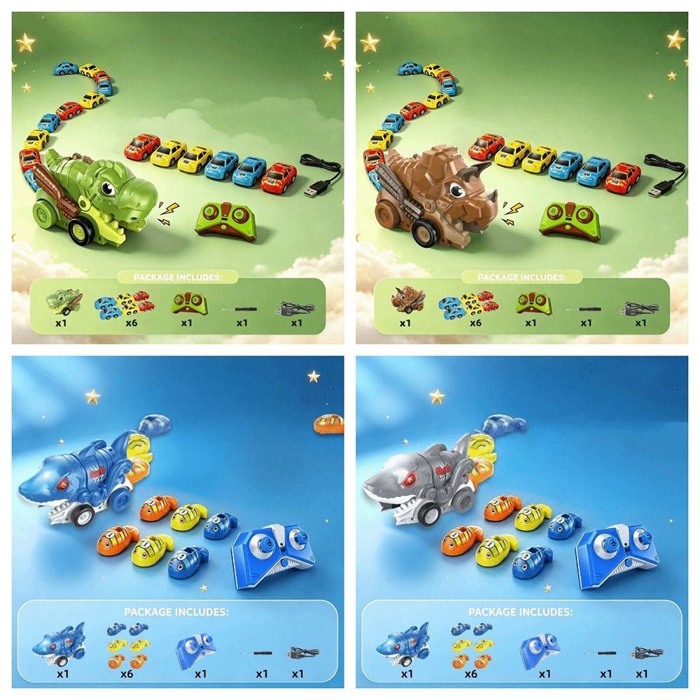 Simulation Model Animal Remote Control Toy Tyrannosaurus Rex Truck Eaten Cars Festival Gifts