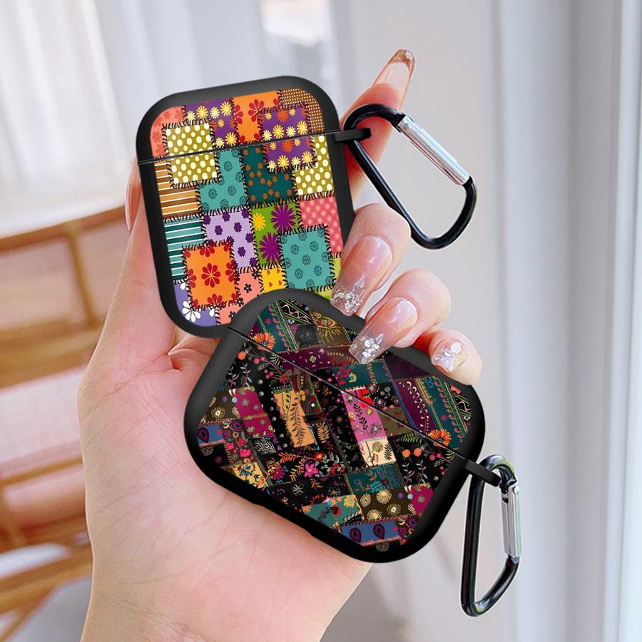 Colorful Patchwork Pattern Earphone Cases Cover Case For Airpods 2 4 Pro3 1 Pro Pro2 3