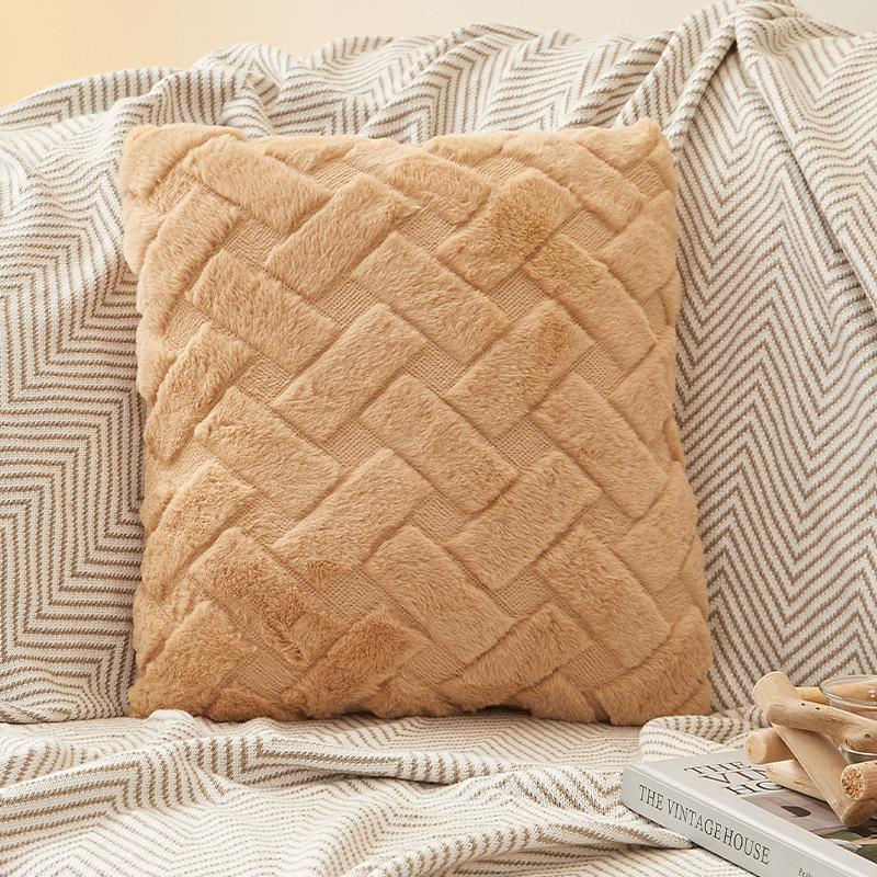 Plush Throw Pillow Cover 45x45cm 30x50cm for Sofa Square Cushion Cover Bed Living Room Plush Sleep Pillow Case Cotton Home Decor 30x50cm