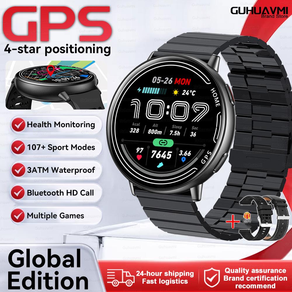 New Women's Fashion Health Smart Watch 1.39" AMOLED GPS Satellite Positioning Bluetooth Call Heart Rate Monitor For Android iOS