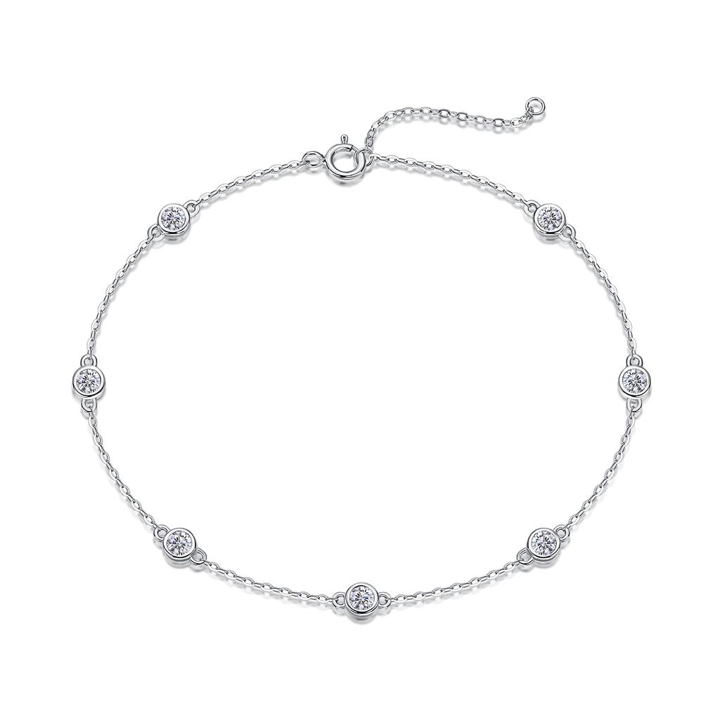 Bracelet S925 Silver Smart Bubble Bracelet With Moissanite Hand Jewelry