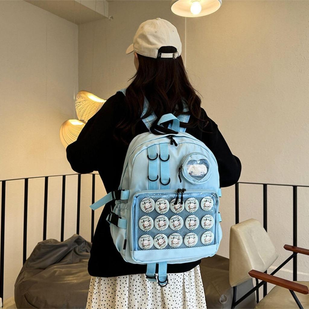 Batoh Ita Bag Oshikatsu Bag Itaba Batoh Ita Batoh Oshikatsu Batoh Ita Velkokapacitní Velký A4 Černá Bílá Světle modrá Čirá Oshikatsu Otakatsu