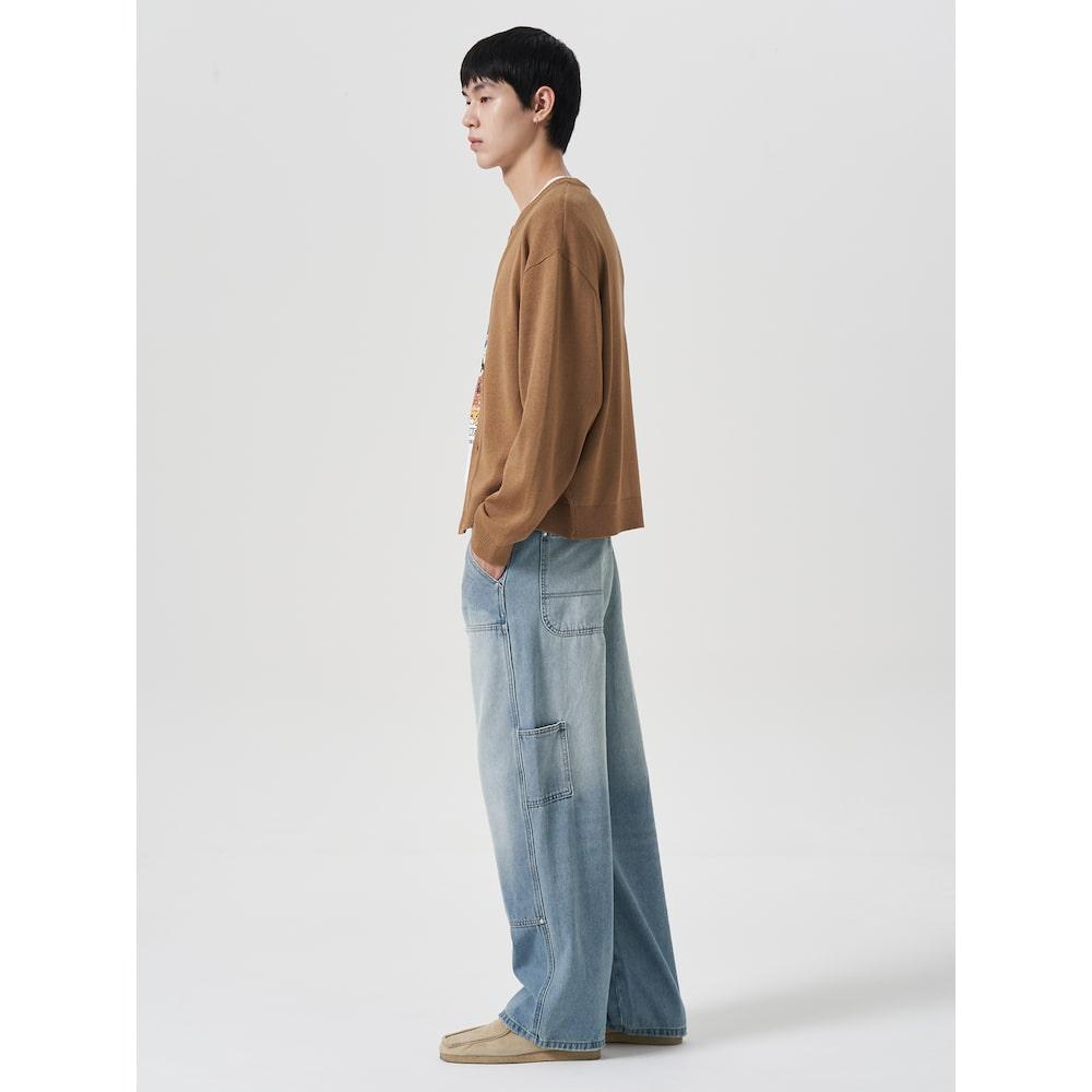 8seconds Project (Ww6) Round Button Cardigan Brown
