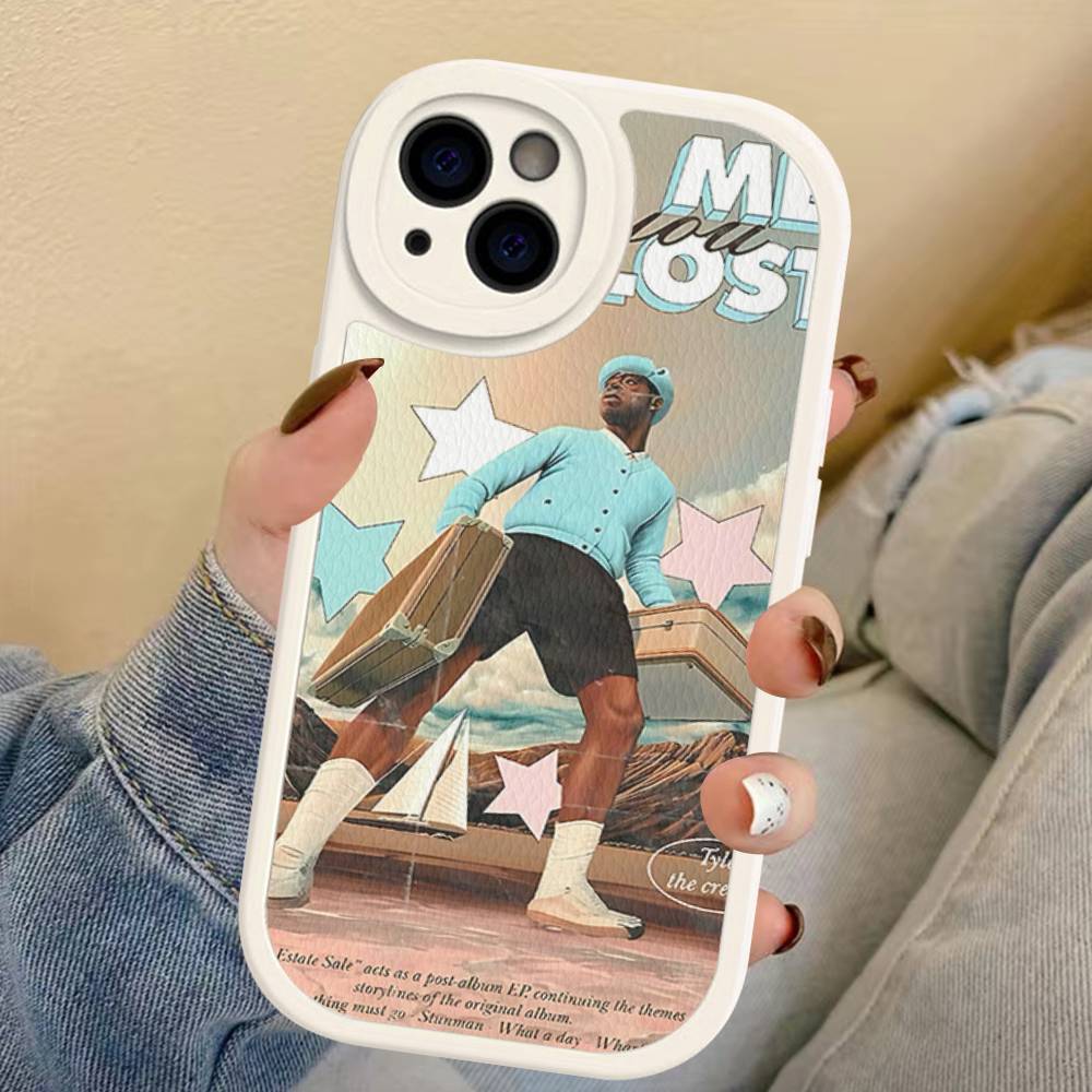 

T-Tylers The Creator Rapper For IPhone 16 15 14 13 12 11 Pro Max Plus Leather Phone Cover iPhone 16 pro