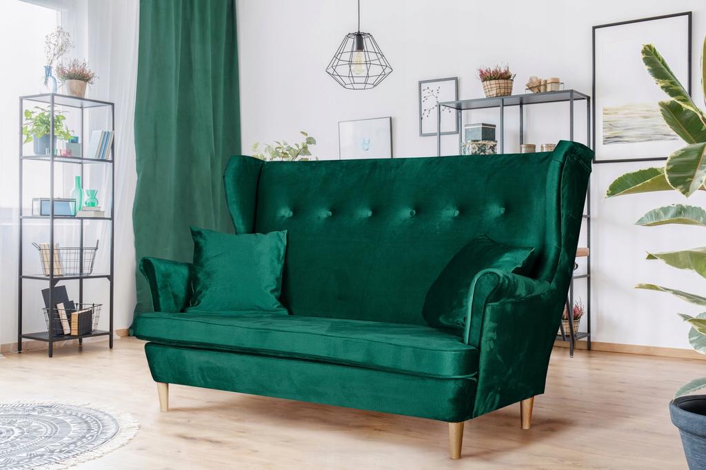 Zestaw wypoczynkowy mebli uszak Gaja sofa fotele skandynawskie Family Meble