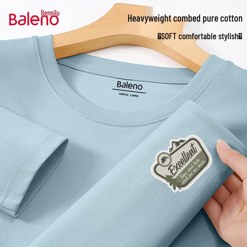 Baleno Men s Heavyweight Pure Cotton Long Sleeve T-Shirt XL