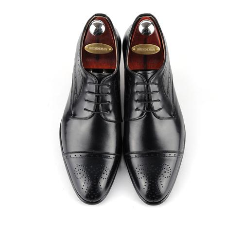 Roshoeman 6047 Straight Tip Brogue Black Keep