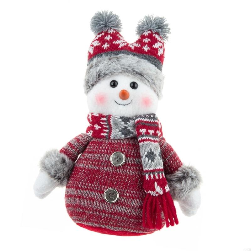 62KD Hat Christmas Dolls Figure for Christmas Mantels Shelf Adornment Display