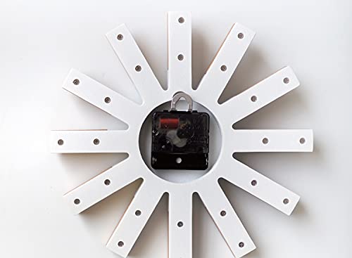 Interform Wall Clock Vielco Black Scandinavian Wood W25 x H25 x Sweep Movement CL-2949BK D2.5cm