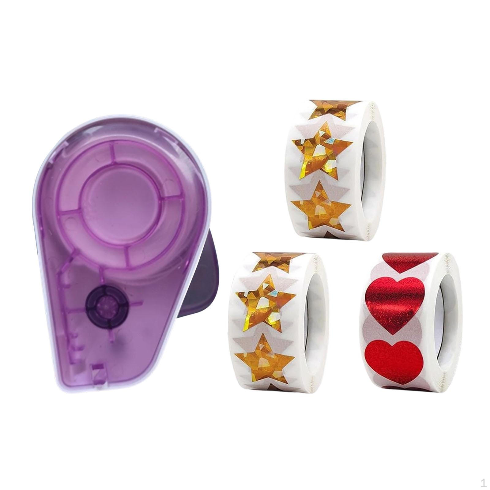 

1 Manual Sticker Dispenser for Rolls, Educational Machine Made of PP And Paper, Easy to Use,