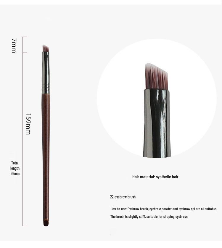 Dual-Ended Eyebrow Brush Set: Features Mascara Curler, Spiral Brush, Ultra-Fine Eyeliner Blade, and Flat Head Brush.