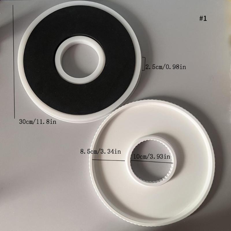 Flexible Silicone Striped Casting Molds for Epoxy Resin Concrete Plaster Reusable DIY Craft Tray with Detailing Grooves